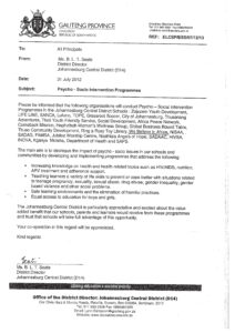 GDE Central District Letter of approval