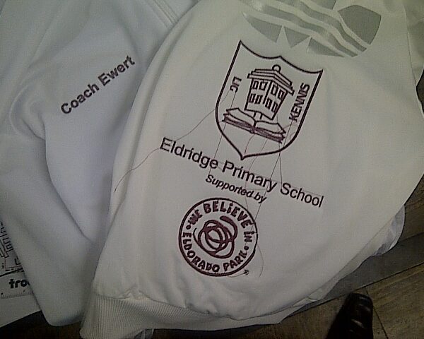 Meeting with parents and handing over Legacy tracksuits