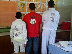 Meeting with parents and handing over Legacy tracksuits