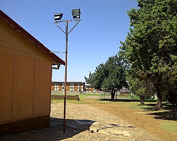 Floodlights installed by Legacy funds